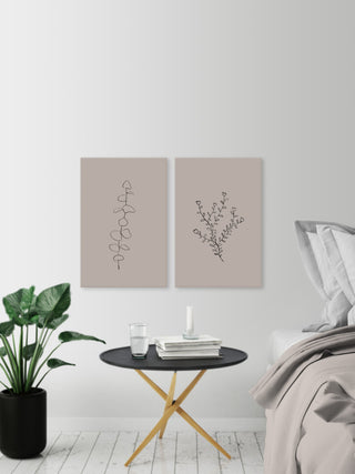 Seamless Leaves Diptych, 2-Piece Set, 40x60 Panels