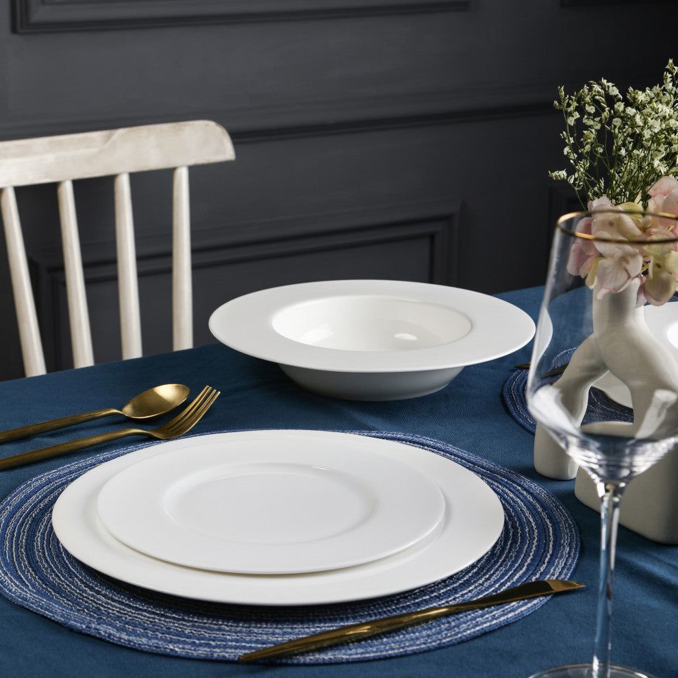 Stone Lain Sylvie Bone China 20 Piece Dinnerware Set, White