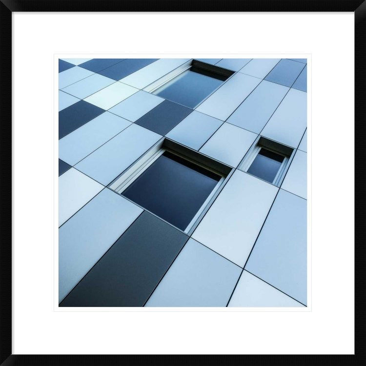 "Shades Of Blue" Framed Digital Print by Luc Vangindertael, 24x24"