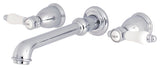 Kingston Brass Two-Handle Wall Mount Tub Faucet, Polished Chrome