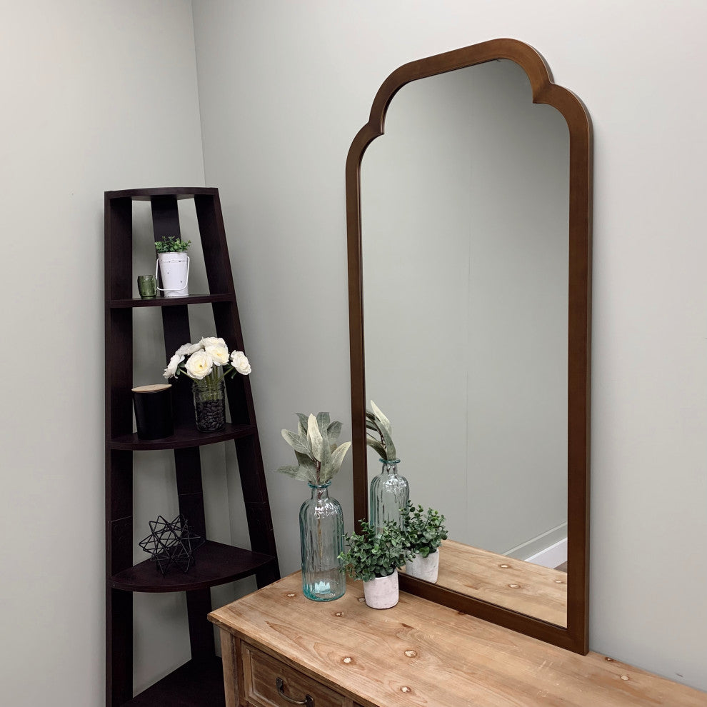 Verdon Framed Full Length Mirror, Clover Cathedral, 23.4"x47.4", Autumn Bronze