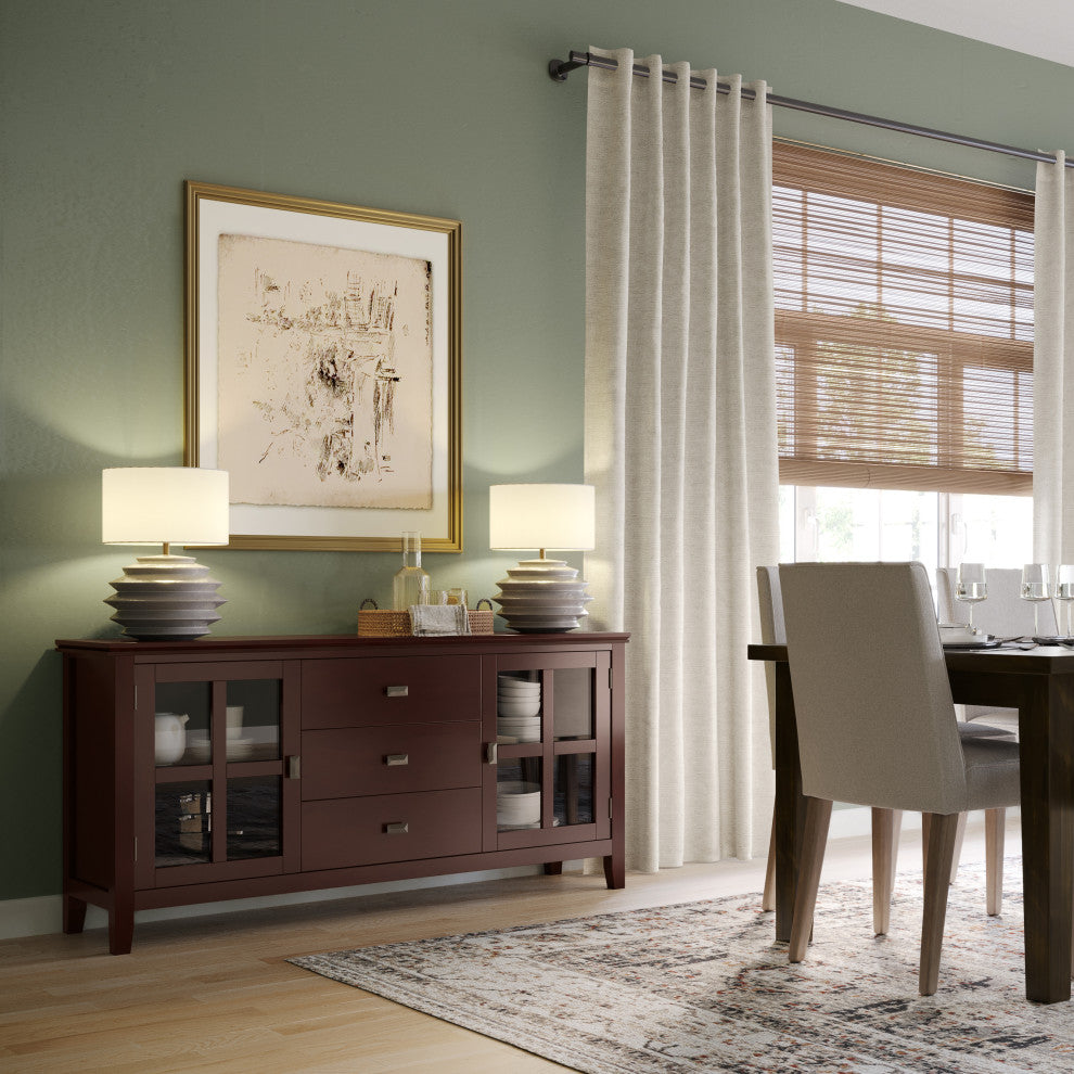 Artisan SOLID WOOD Large Sideboard Buffet in Russet Brown
