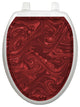 Bordeaux Toilet Tattoos Seat Cover, Vinyl Lid Decal, Bathroom Accent, Elongated