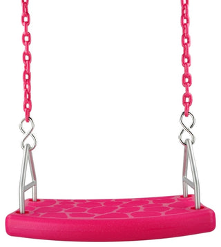 Flat Swing Seat, 5.5' Coated Chain, SSS Logo Sticker, Pink, 5.5 Ft