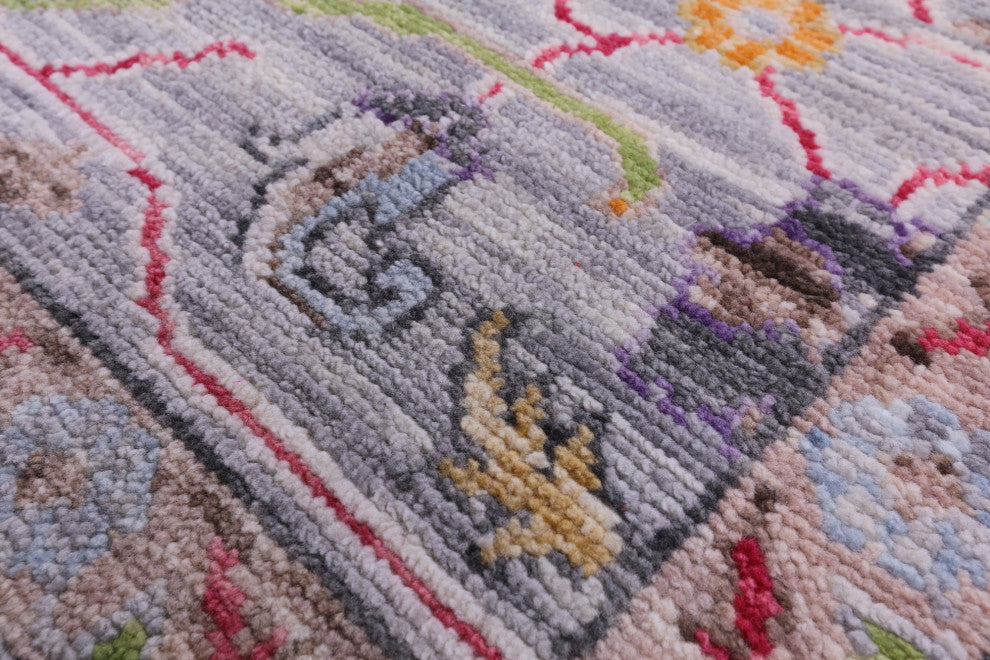 Hand Knotted Turkish Oushak Wool Rug 8' 11" X 11' 10" - Q15614