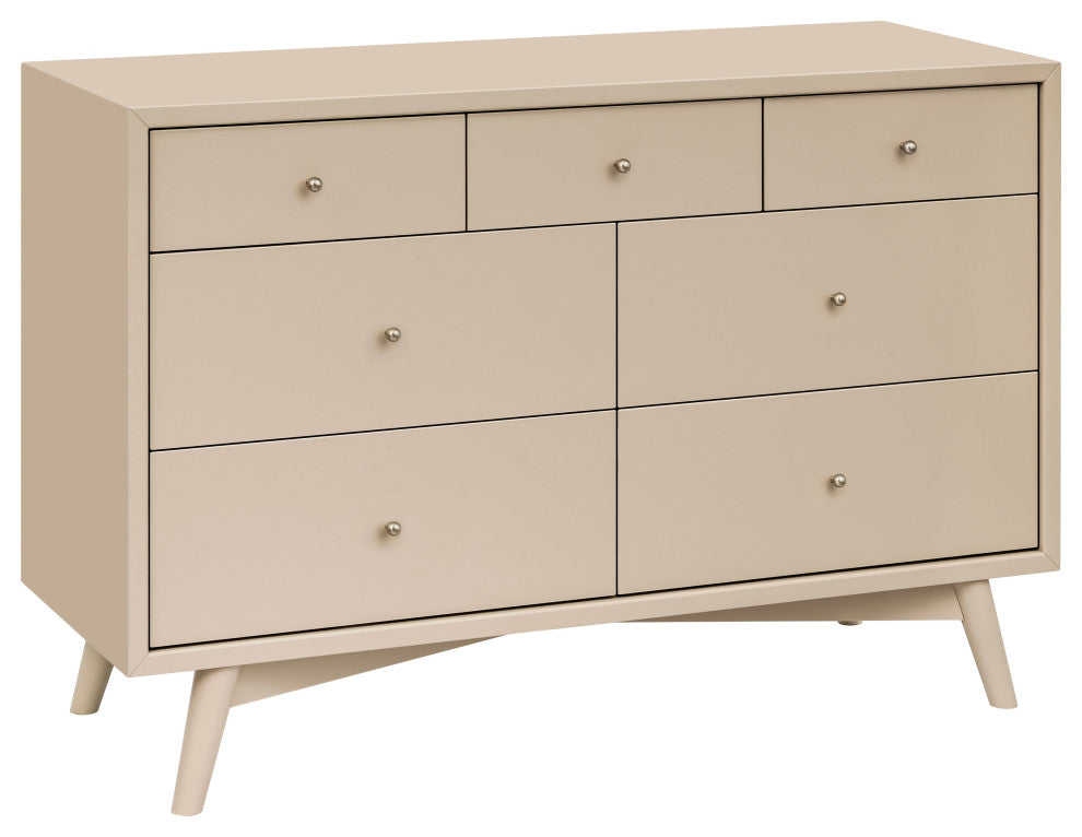 Palma 7-Drawer Assembled Double Dresser, Taupe