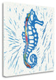 "Sea Creature Sea Horse Color" By Courtney Prahl, Giclee on Gallery Wrap Canvas