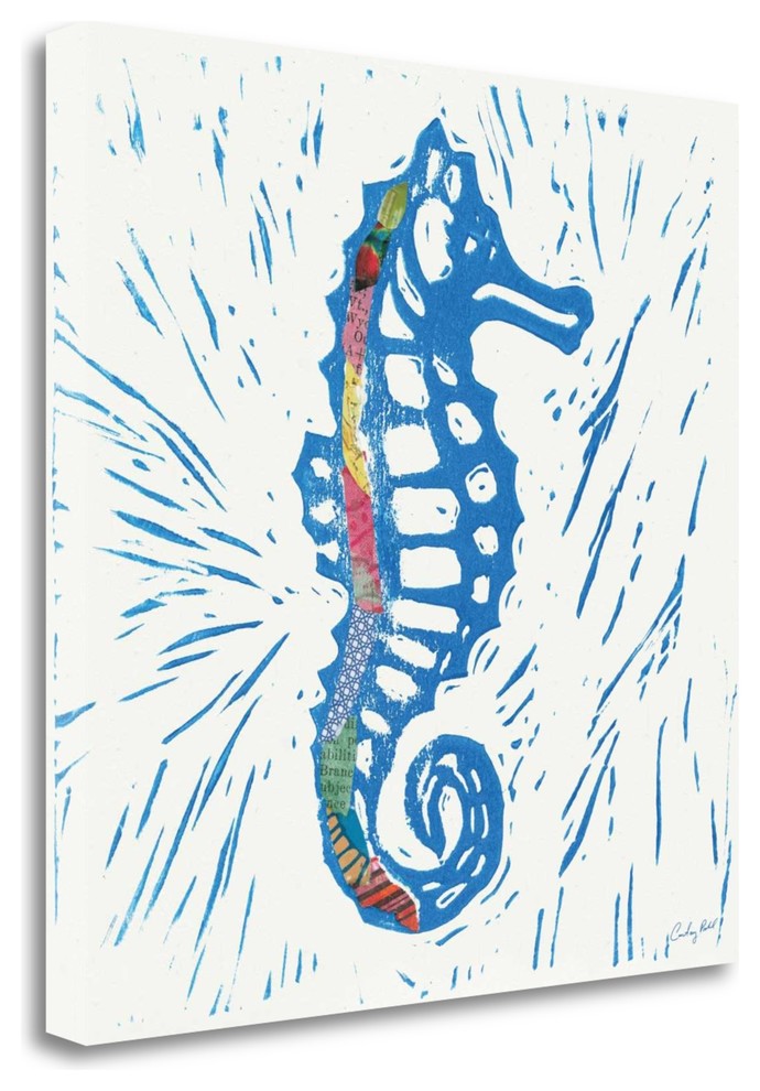 "Sea Creature Sea Horse Color" By Courtney Prahl, Giclee on Gallery Wrap Canvas
