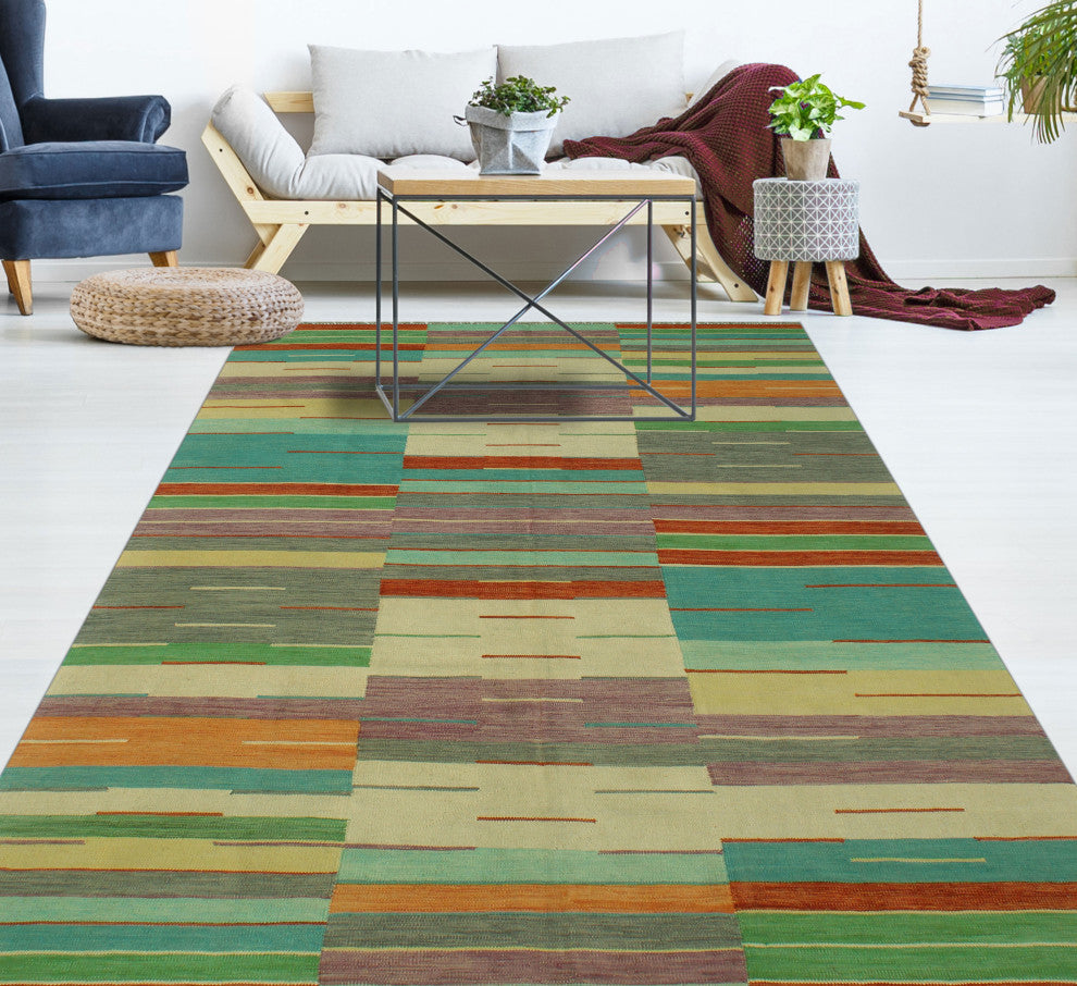 Winchester Kilim Waleed Gray/Beige Rug, 6'6x9'8