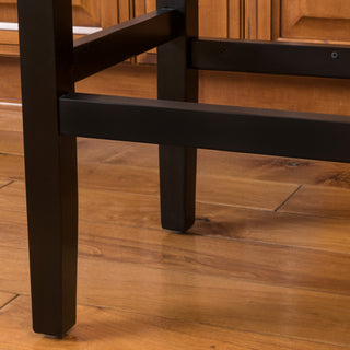 GDF Studio Chantal Backless Leather Stools, Set of 2, Brown, Bar Height