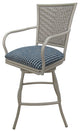 Indoor Erin Counter or Bar Stool, Beige Frame, Coco Indigo Blue, Beige, 35"