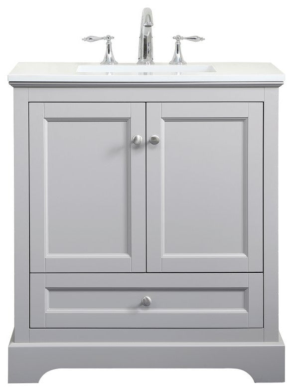 Elegant VF15530GR 30"Single Bathroom Vanity, Gray