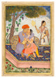 "Lovers Embracing, c. 1630-1650" Paper Print by Mughal, 17th century, 23"x32"