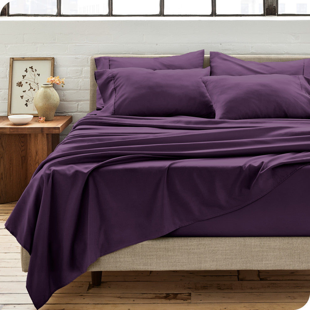 Bare Home Microfiber Pillowcases - Multi-Pack, Plum, King, Set of 4