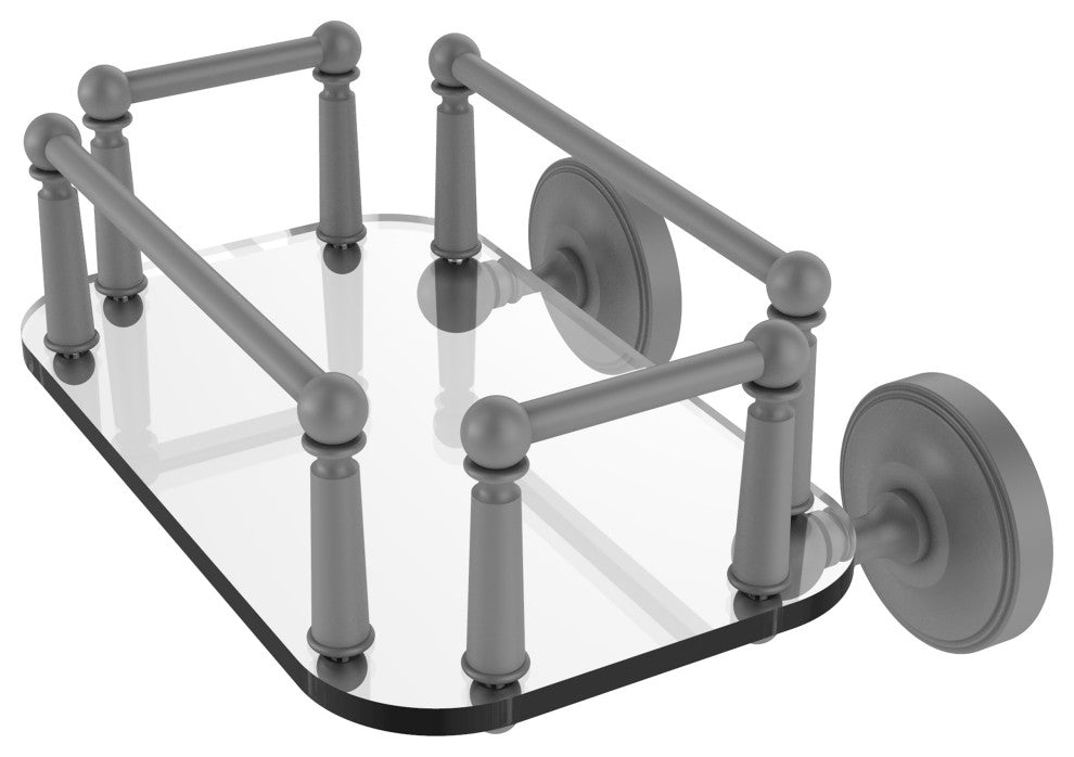 Prestige Regal Wall Mounted Glass Guest Towel Tray, Matte Gray