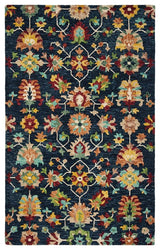 Safavieh Aspen 5' x 8' Hand Tufted Wool Rug in Navy and Red