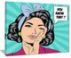 "Woman in Comic Style" Portrait Digital Art Canvas Print