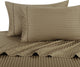 600TC 100% Long Staple Cotton Stripe Sheet Set, Taupe, Queen