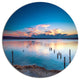 Bright Blue Sky And Blue Waters, Seashore Disc Metal Wall Art, 23"
