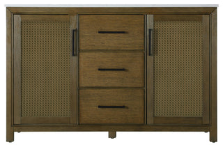 Home Living 54" Double Bathroom Vanity, Hazel Oak