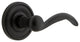 Ageless Iron Loch Rosette Privacy With Tine Lever, Black Iron