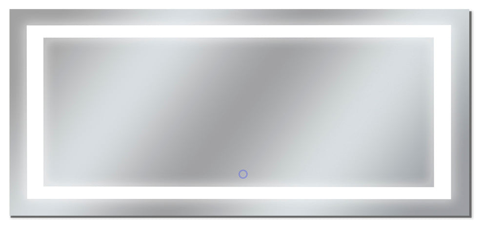 Edison Tri-Color Wall Mounted Backlit LED Bathroom Vanity Mirror, 88"w X 38"h