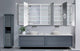 102x42 LLRRR, Recessed Or Surface Mount Medicine Cabinet 15 Shelves, LED