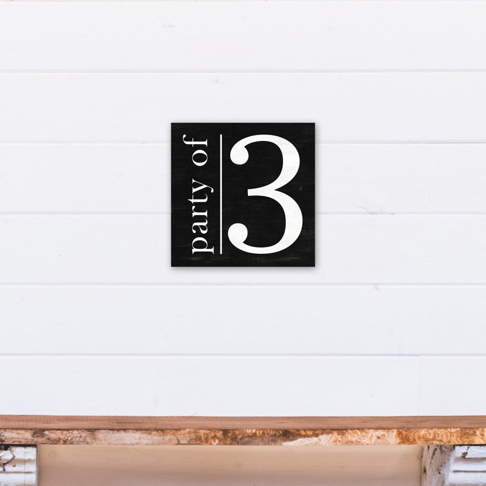 Party of 3 12x12 Canvas Wall Art