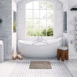 Bath Rug Memory Foam Mat 3D Pebble 32"x20", Taupe, Bath Mat