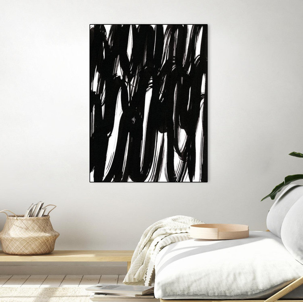 "Ink Scribble I" Framed Canvas by Giant Art 18"x24"