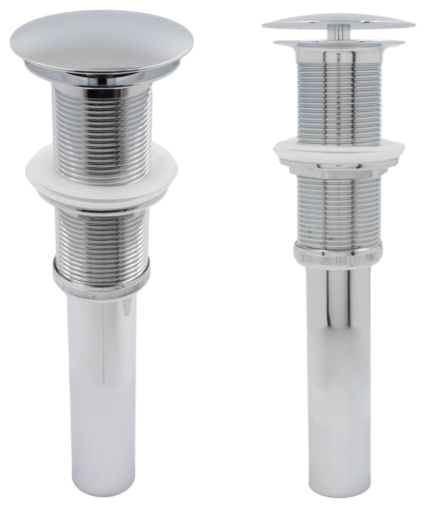 Porcelain Vessel Sink, Faucet  and Drain Combo Set, Chrome