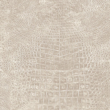 Faux Crocodile Skin Wallpaper, Taupe, Bolt