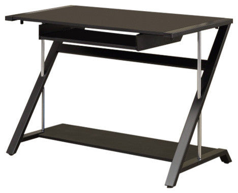 Benzara BM156228 Exquisite Contemporary Computer Desk, Black