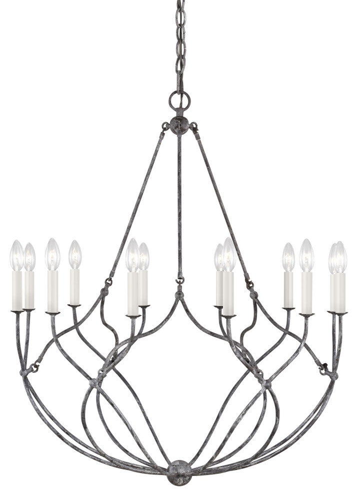 Richmond Medium Chandelier, Weathered Galvanized