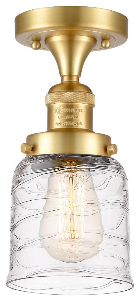 Innovations 517-1CH-SG-G513 1-Light Semi-Flush Mount, Satin Gold