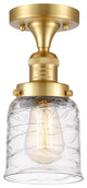 Innovations 517-1CH-SG-G513 1-Light Semi-Flush Mount, Satin Gold