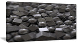 Balls and Cubes 3D Design, Abstract Canvas Art Print, 32"x16"