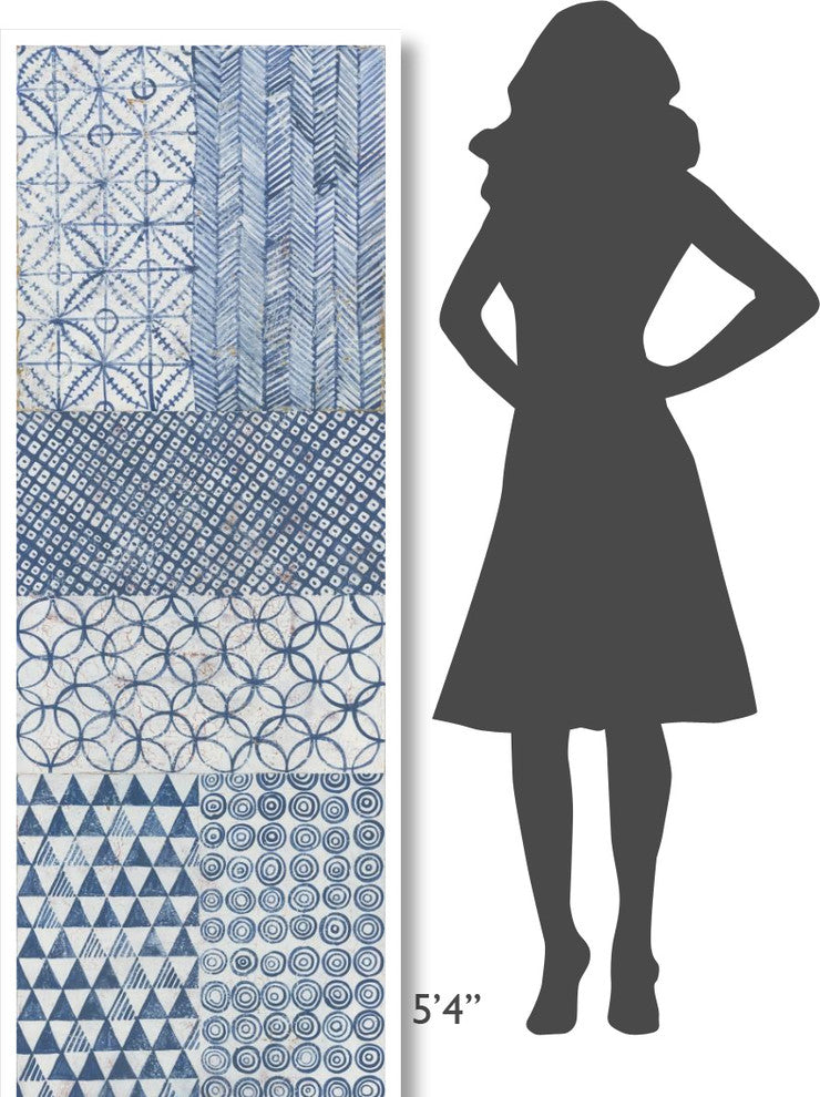 "Maki Tile Panel I" Digital Paper Print by Kathrine Lovell, 26"x74"