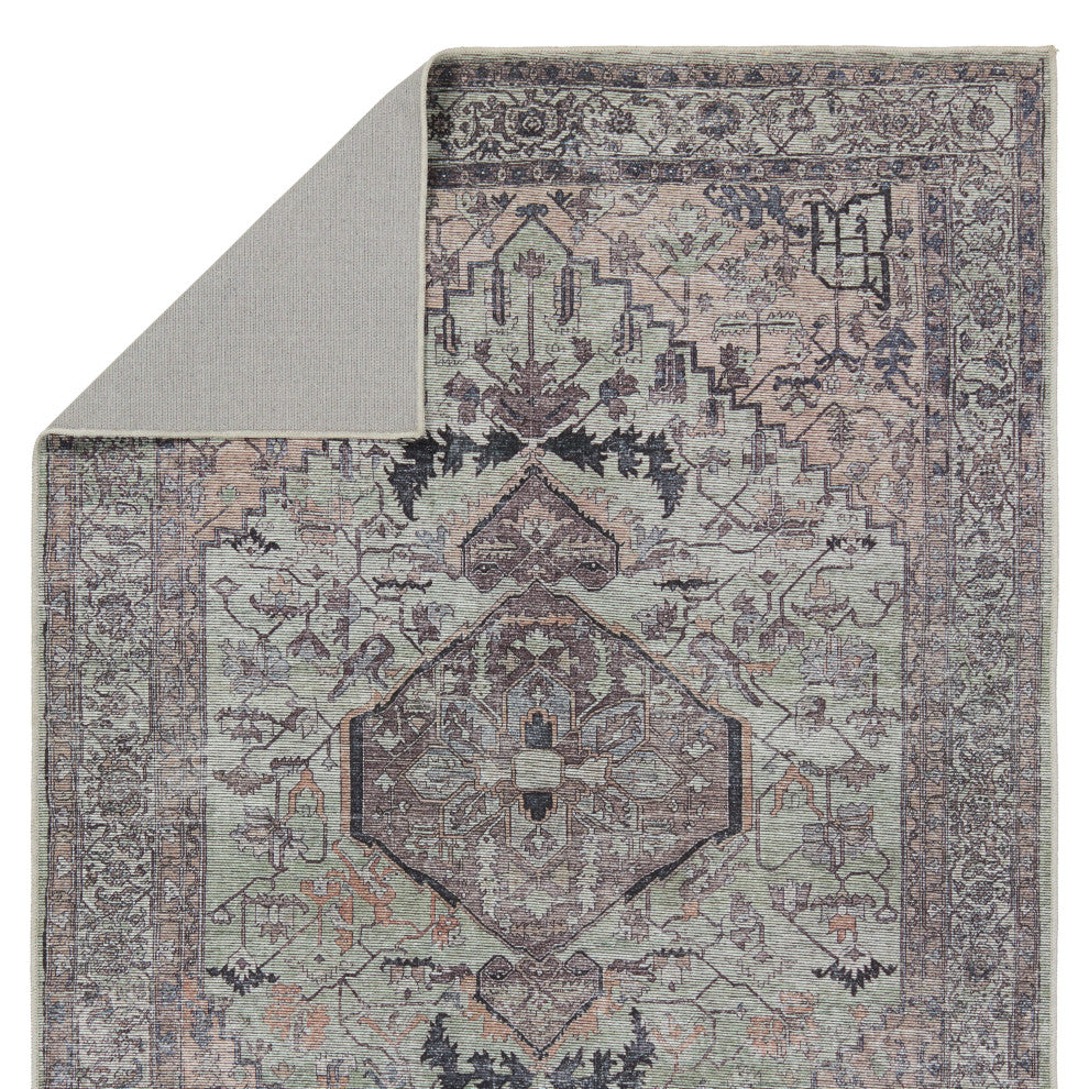 Vibe by Jaipur Living Abbott Medallion Green/ Dark Brown Area Rug 7'10"X10'