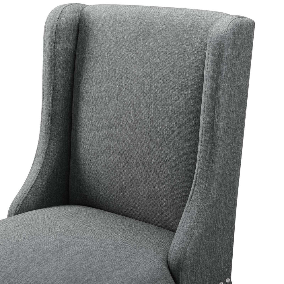 Bar Stool Chair Barstool, Fabric, Wood, Gray, Modern, Bar Pub Restaurant