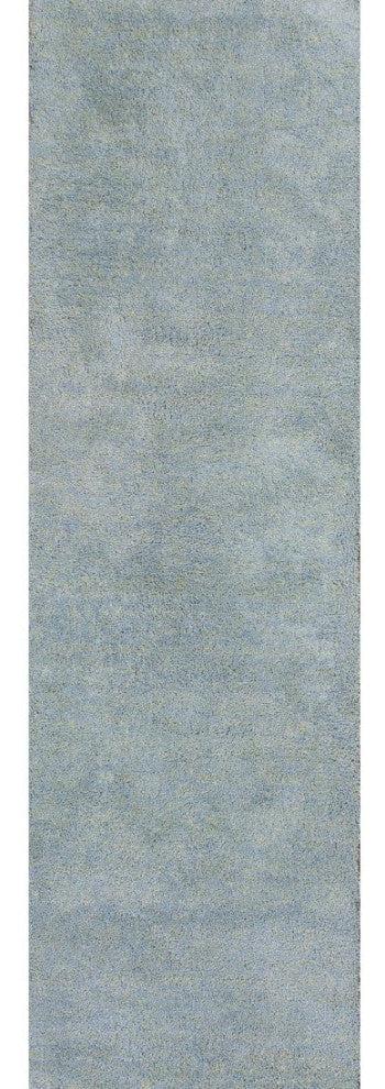 KAS Bliss 1582 Blue Heather Shag Area Rug, 2'3" x 7'6" Runner