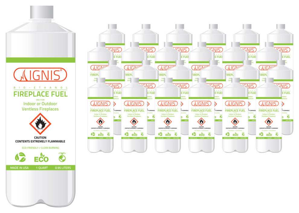 Bio Ethanol Fireplace Fuel 24 Quarts IGNIS Biofuel