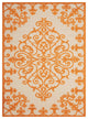 8 x 11 Orange Medallion Indoor Outdoor Area Rug