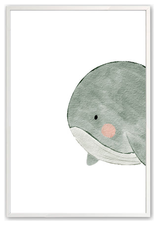 Opaque White 12" x 16" Whale, Set of 2