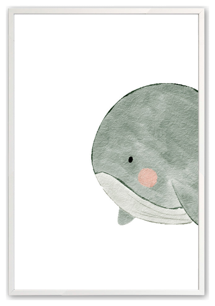 Opaque White 12" x 16" Whale, Set of 2