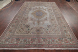 Consigned, Traditional Handmade Vintage Oriental Persian Faded Rug, Gray, 6x10