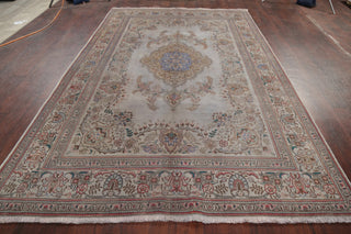 Consigned, Traditional Handmade Vintage Oriental Persian Faded Rug, Gray, 6x10