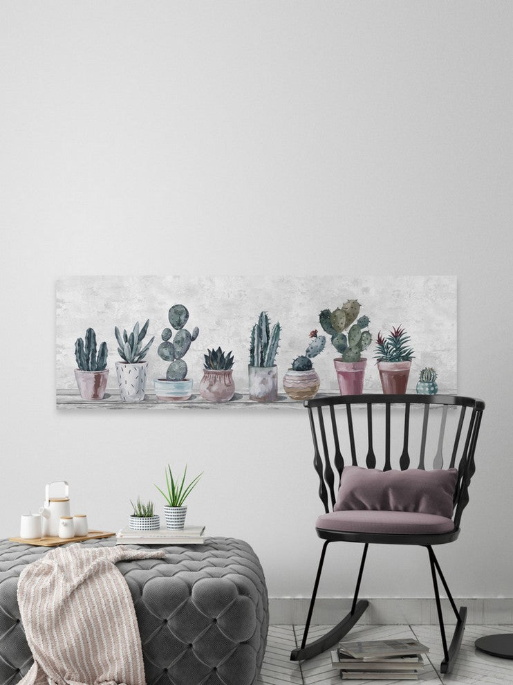 "Blooming Succulents" Painting Print on Wrapped Canvas