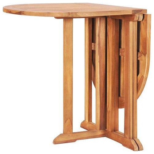 vidaXL Folding Patio Table (27.6''''-47.2'''')x5.5''''-27.6''''x29.5'''' Solid Teak Wood