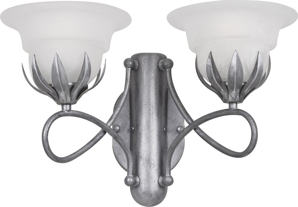 1-Light Antique Silver Interior Sconce